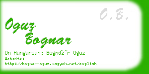 oguz bognar business card